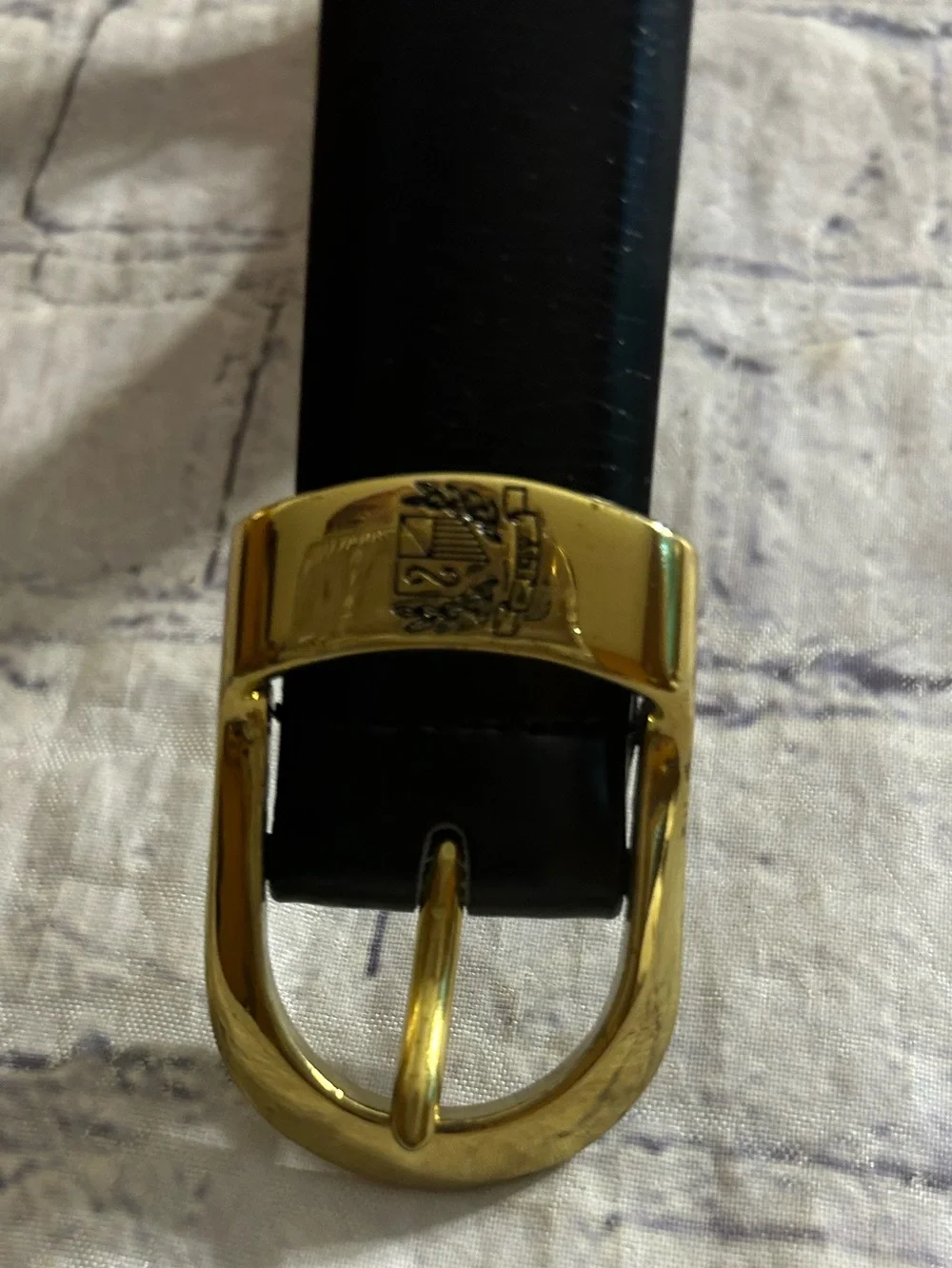 JONES NEW YORK HAND GLAZED P.U.COATED SPLIT COWHIDE TAIWAN MADE BLACK BELT L